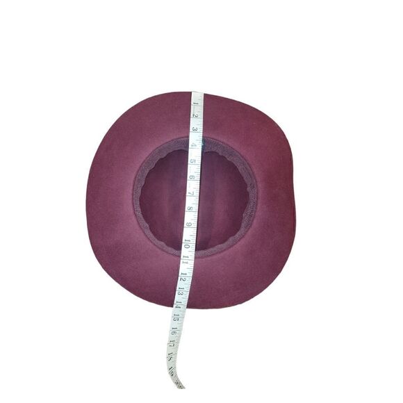 Olive & Pique 100% Wool Floppy round Hat Maroon Burgundy - Picture 6 of 11